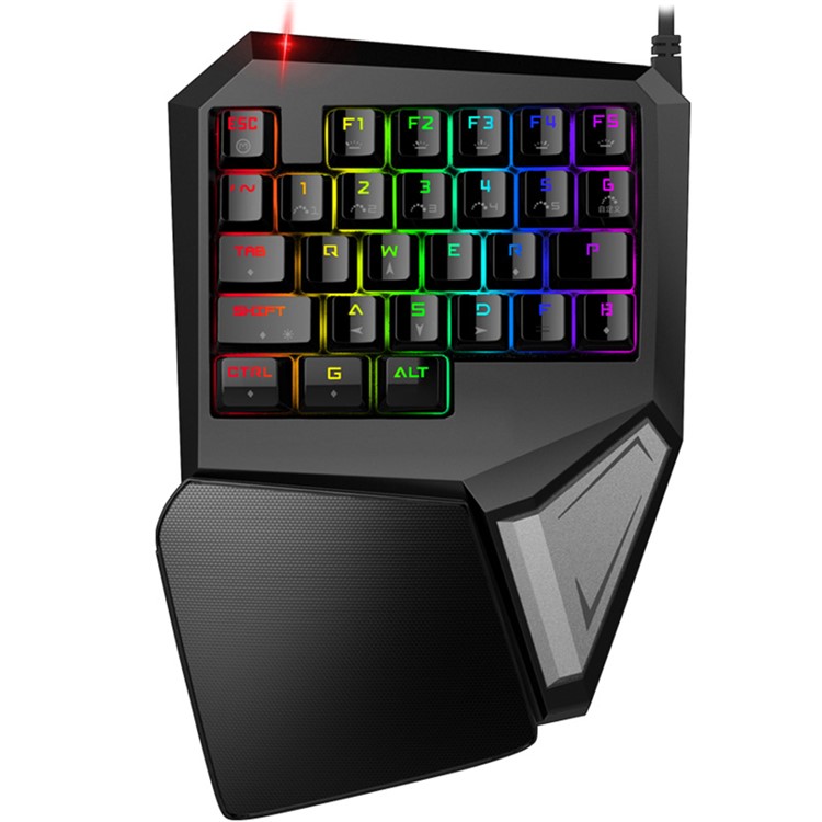 DULEX T9 Plus One-handed Wired USB Mechanical Game Keyboard with RGB LED Backlight-1