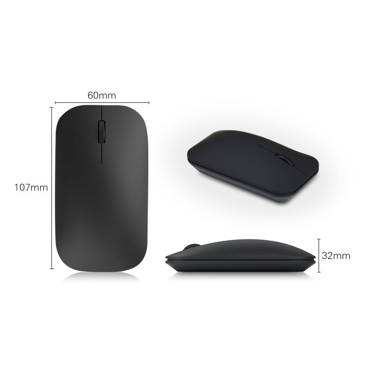 CE/RoHS/FCC 2.4G Wireless Bluetooth 3.0 Rechargeable Mouse (VMW-181) - Black-8