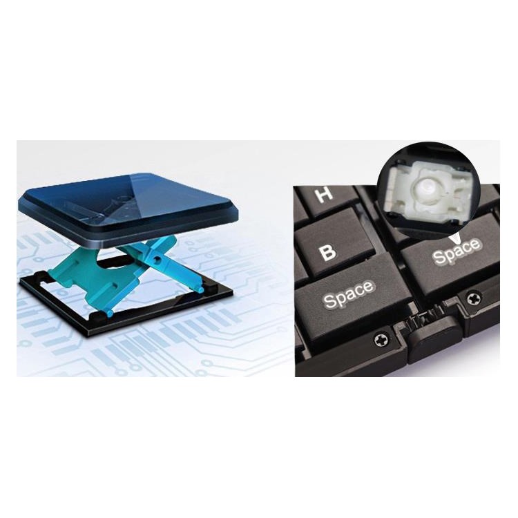 GEYES GK218 Mini Foldable Wireless Bluetooth Keyboard for Smartphones /iPad/Tablets/Pcs - Black-2