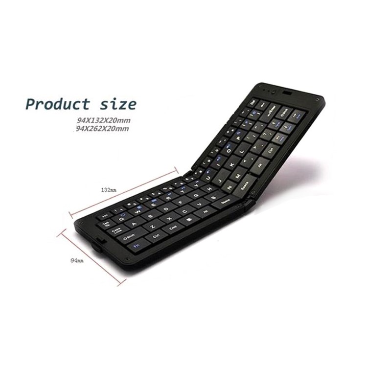 GEYES GK218 Mini Foldable Wireless Bluetooth Keyboard for Smartphones /iPad/Tablets/Pcs - Black-3