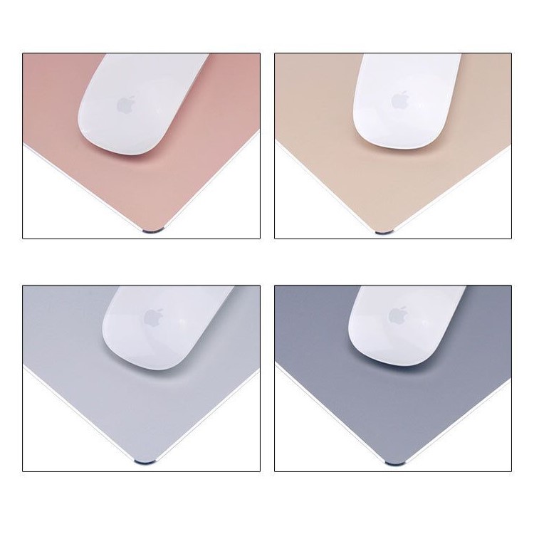 YED Aluminum Alloy Gaming Mouse Pad with Non-Slip Rubber Base, 240 x 182mm - Silver-5