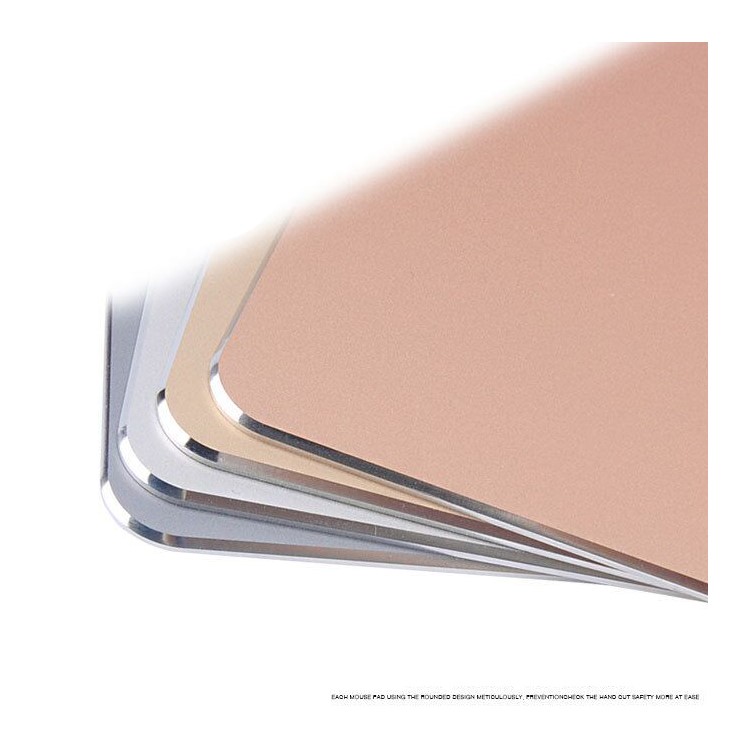 YED Aluminum Alloy Gaming Mouse Pad with Non-Slip Rubber Base, 240 x 182mm - Silver-6