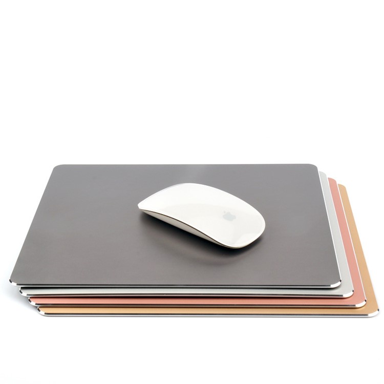 YED Aluminum Alloy Gaming Mouse Pad with Non-Slip Rubber Base, 250 x 200mm - Silver-6