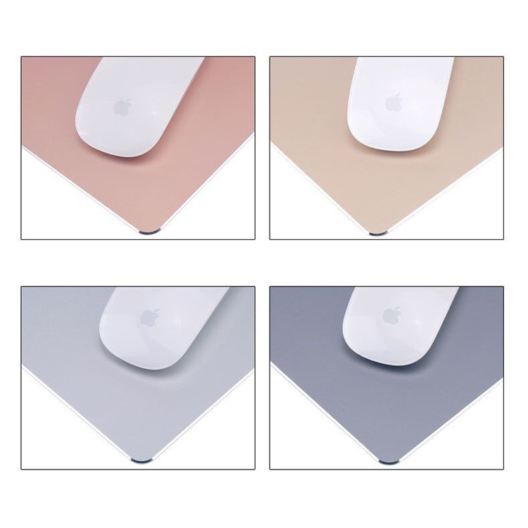 YED Aluminum Alloy Gaming Mouse Pad with Non-Slip Rubber Base, 250 x 200mm - Silver-9