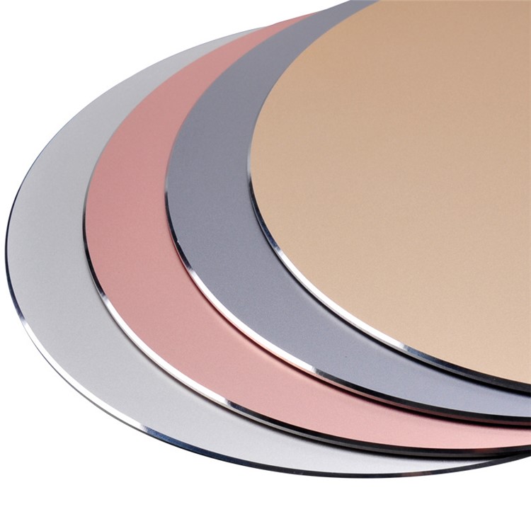 YED Round Shape Aluminum Alloy Gaming Mouse Pad with Non-Slip Rubber Base, 220 x 220mm - Silver-3
