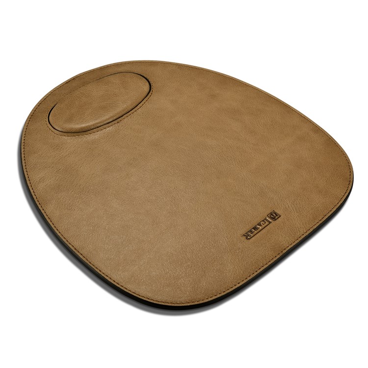 ICARER Shenzhou Real Cowhide Leather Mouse Pad with Wrist Protection Design - Brown-9