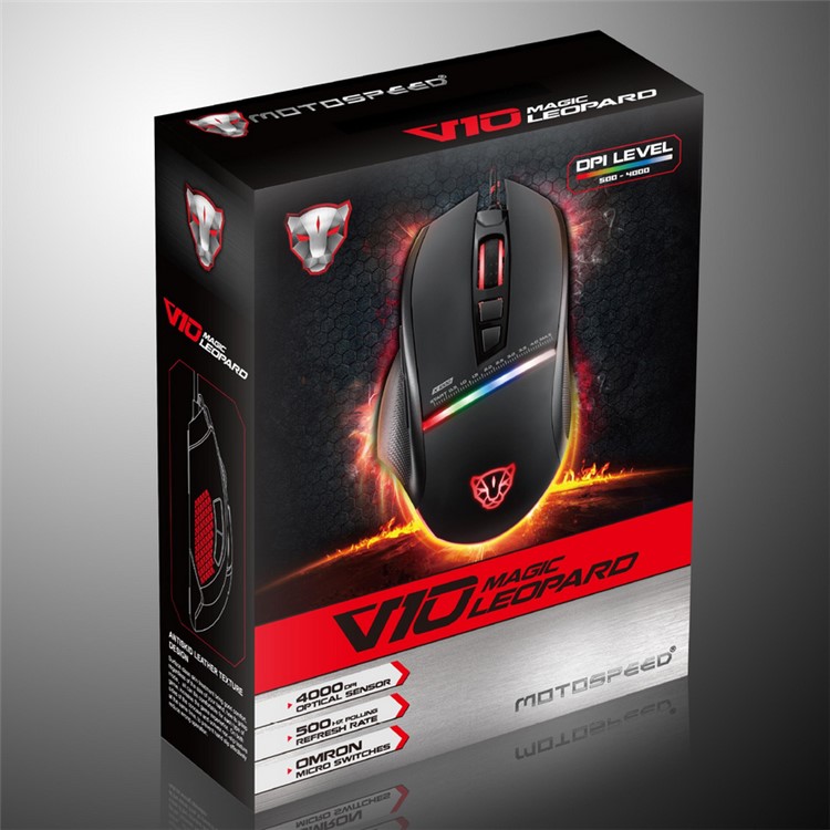 MOTOSPEED V10 USB Wired Optical Gaming Mouse with LED Backlight (CE/FCC)-7