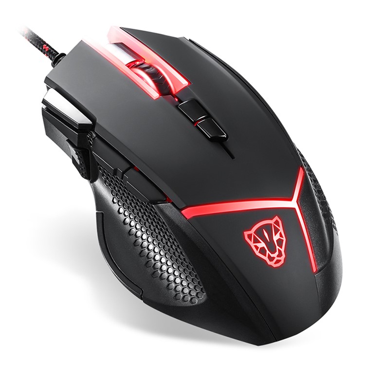 MOTOSPEED V18 Wired Adjustable 4000DPI Gaming Mouse with RGB Breathing Light - Black-1