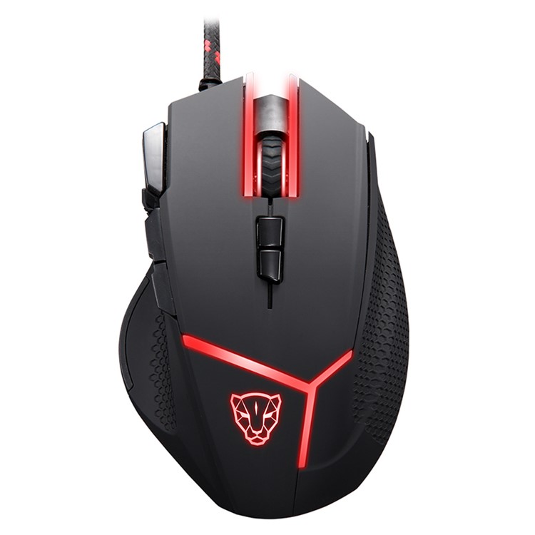 MOTOSPEED V18 Wired Adjustable 4000DPI Gaming Mouse with RGB Breathing Light - Black-2