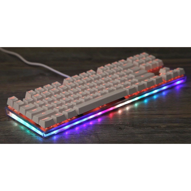 MOTOSPEED K87S Wired RGB Backlit Mechanical Keyboard with Blue Switch -White-15