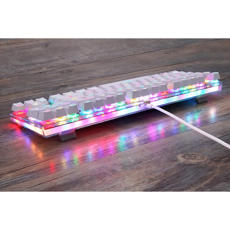 MOTOSPEED K87S Wired RGB Backlit Mechanical Keyboard with Blue Switch -White-20