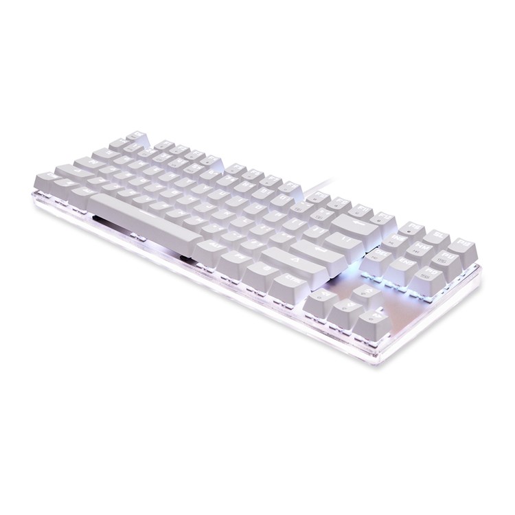 MOTOSPEED K87S Wired RGB Backlit Mechanical Keyboard with Blue Switch -White-9