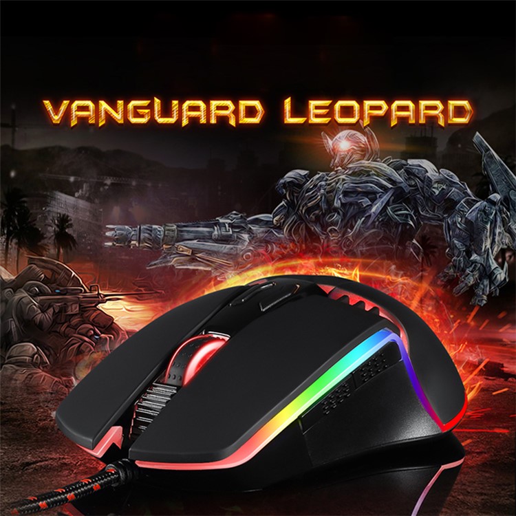 MOTOSPEED V20 Wired RGB Backlit Gaming Mouse with 5000DPI High Precision Optical 7 Keys - Black-1