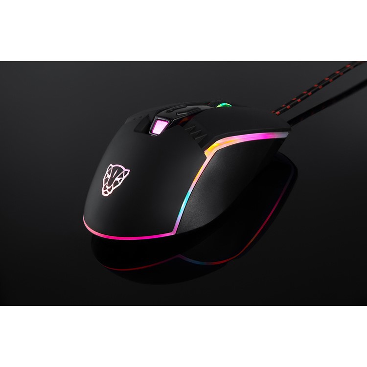 MOTOSPEED V20 Wired RGB Backlit Gaming Mouse with 5000DPI High Precision Optical 7 Keys - Black-12