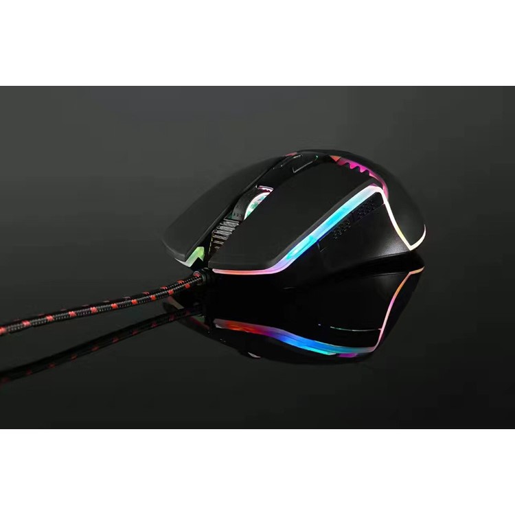 MOTOSPEED V20 Wired RGB Backlit Gaming Mouse with 5000DPI High Precision Optical 7 Keys - Black-19