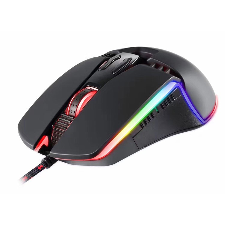 MOTOSPEED V20 Wired RGB Backlit Gaming Mouse with 5000DPI High Precision Optical 7 Keys - Black-2