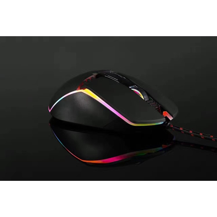 MOTOSPEED V20 Wired RGB Backlit Gaming Mouse with 5000DPI High Precision Optical 7 Keys - Black-20