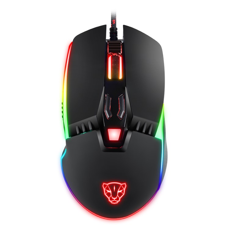 MOTOSPEED V20 Wired RGB Backlit Gaming Mouse with 5000DPI High Precision Optical 7 Keys - Black-3
