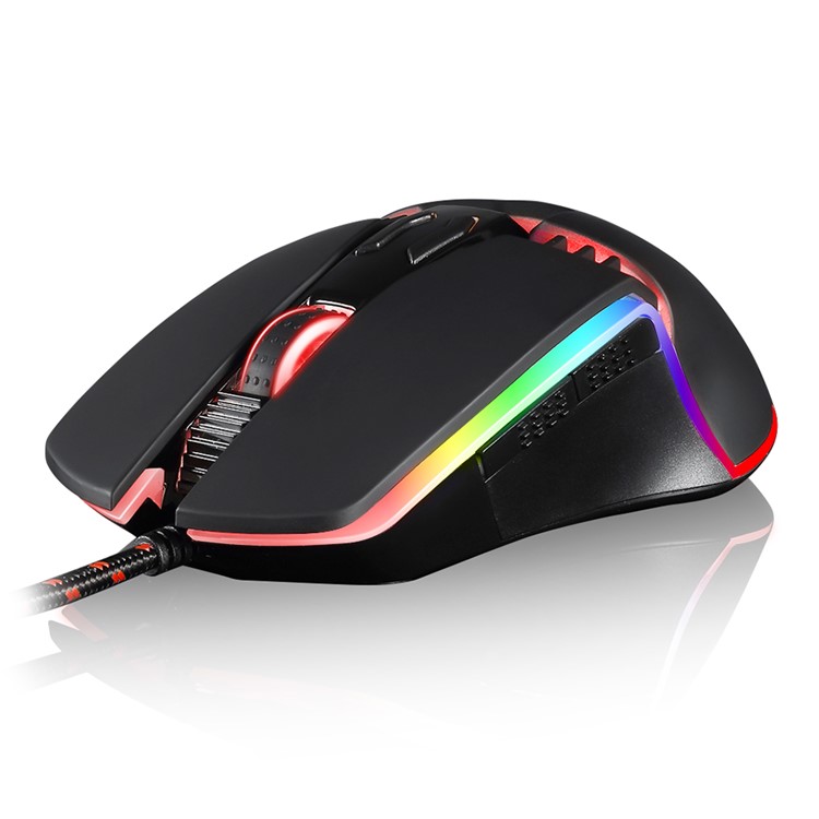 MOTOSPEED V20 Wired RGB Backlit Gaming Mouse with 5000DPI High Precision Optical 7 Keys - Black-4