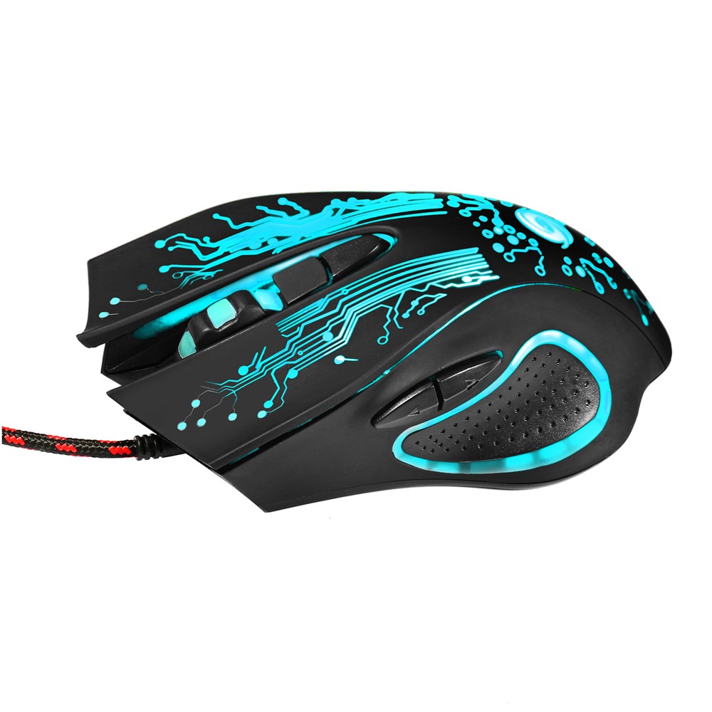 K1013 6-Key USB Wired Gaming Mouse 3200DPI with Colorful LED Light (CE/RoHS/FCC)