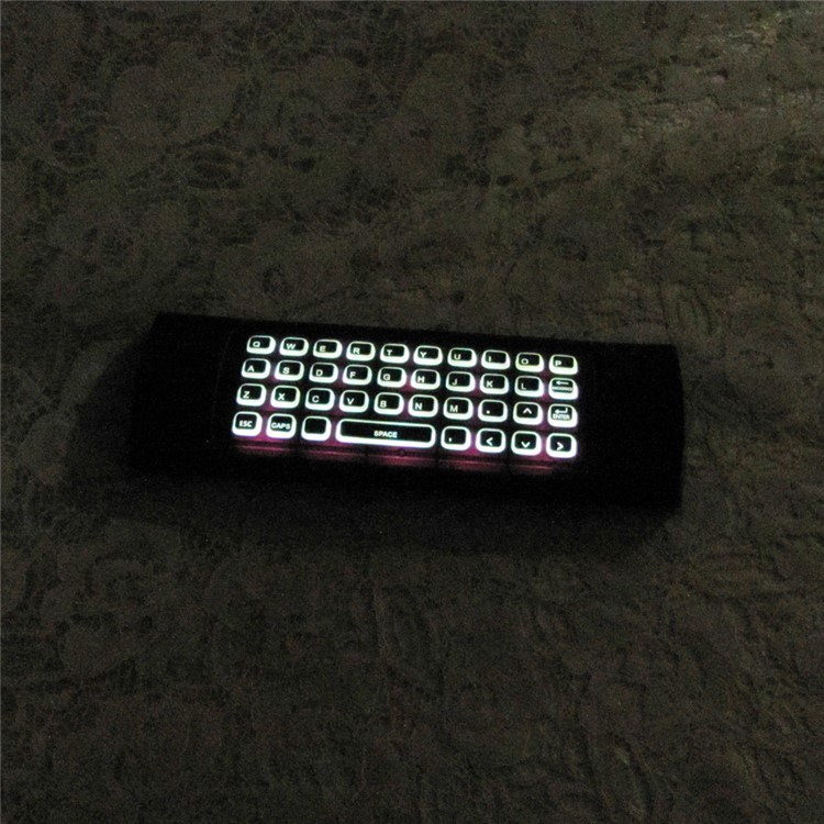 MX3-L Backlit 2.4GHz Fly Air Mouse Wireless QUERTY Keyboard Remote Controller for TV XBMC MX3-11