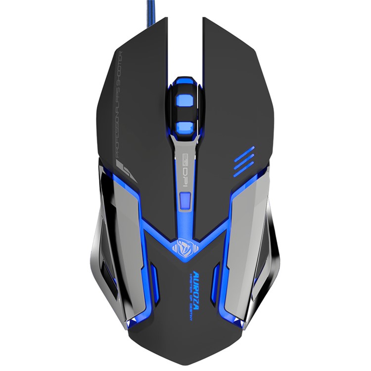 E-3LUE EMS639 LED Light 6 Buttons 4000DPI USB Wired Gaming Mouse - Black-1