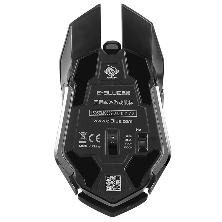 E-3LUE EMS639 LED Light 6 Buttons 4000DPI USB Wired Gaming Mouse - Black-6