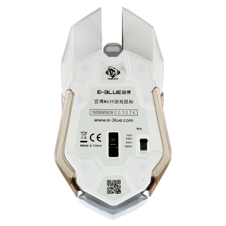 E-3LUE EMS639 4000DPI 6 Buttons Breathing LED Optical Wired Gaming Mouse - White-6