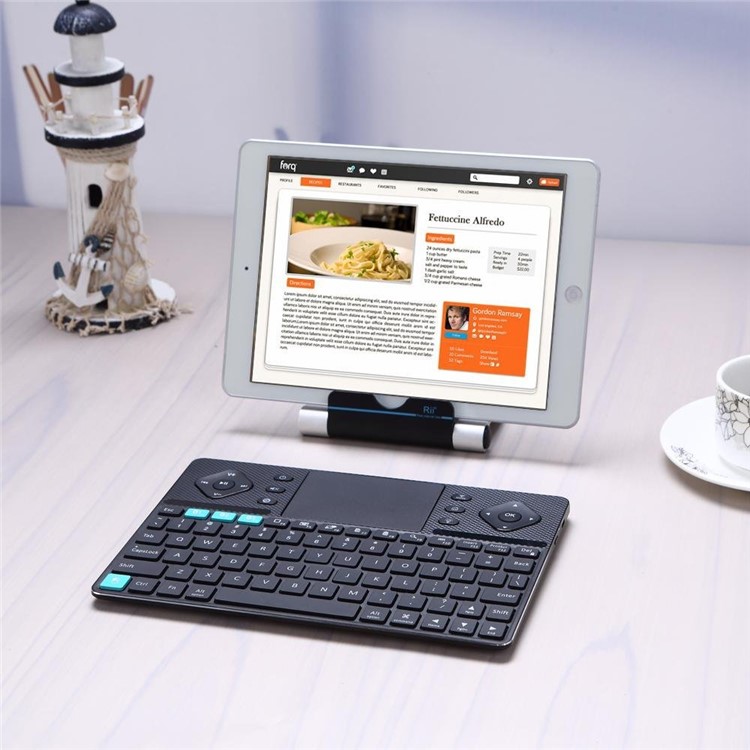 RII K16 Dual-mode Bluetooth & RF Wireless Backlit Keyboard for PC, Tablets, Smart TV etc. - Black-2
