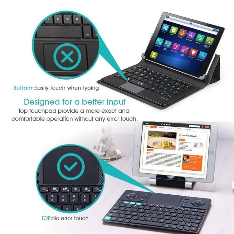 RII K16 Dual-mode Bluetooth & RF Wireless Backlit Keyboard for PC, Tablets, Smart TV etc. - Black-3