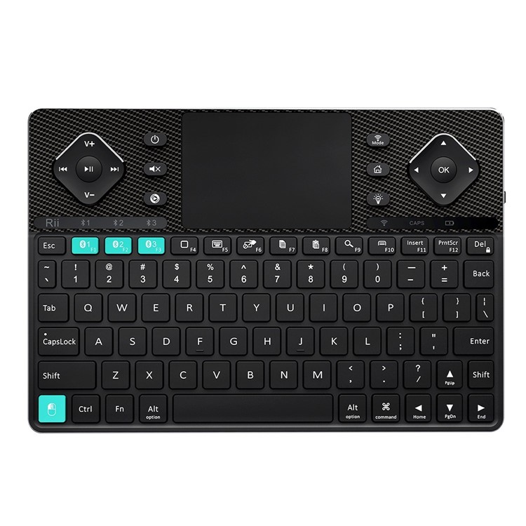 RII K16 Dual-mode Bluetooth & RF Wireless Backlit Keyboard for PC, Tablets, Smart TV etc. - Black-6