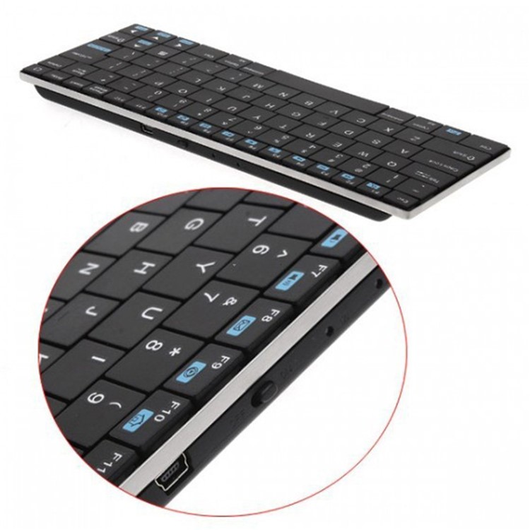RII Mini I9 Ultra-thin Wireless Bluetooth 3.0 Keyboard for Laptop, Tablet PC, Smartphone etc. - Black-1