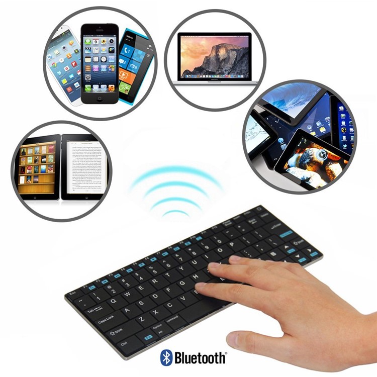 RII Mini I9 Ultra-thin Wireless Bluetooth 3.0 Keyboard for Laptop, Tablet PC, Smartphone etc. - Black-2