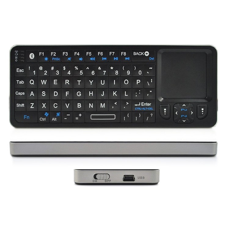 RII Mini I6 3 in 1 Bluetooth Keyboard + Touchpad + Remote Control Wireless Keyboard - Black-3