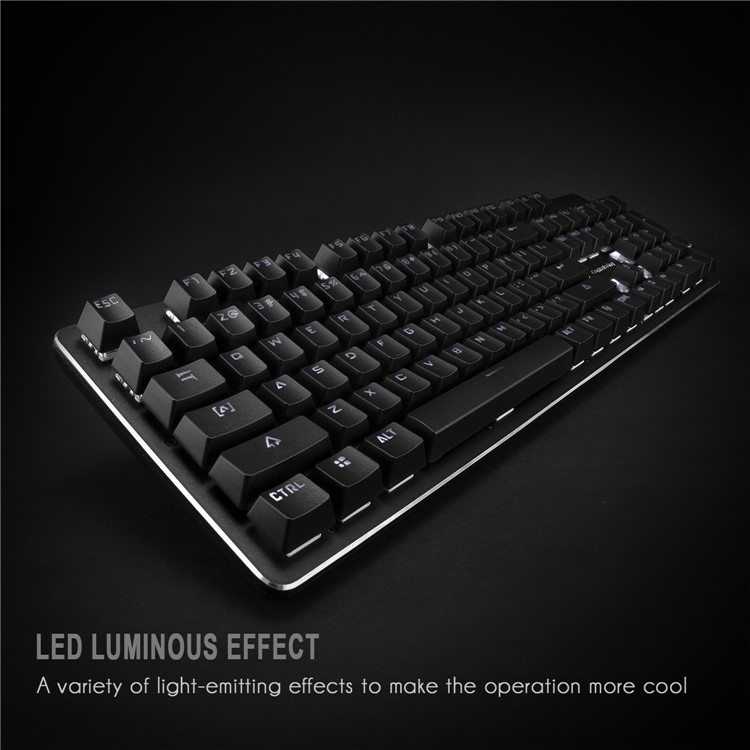 Combat Wing T30 104 Keys Wired USB Mechanical Gaming Keyboard Anti-Ghosting Blue Switches with White LED Backlit-6