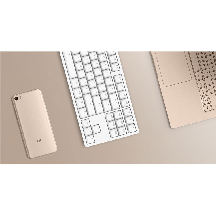 XIXAOMI Yuemi Mechanical Keyboard 87 Keys Red Switches Aluminum Alloy Wired Keyboard - White-11
