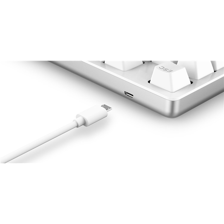 XIXAOMI Yuemi Mechanical Keyboard 87 Keys Red Switches Aluminum Alloy Wired Keyboard - White-8
