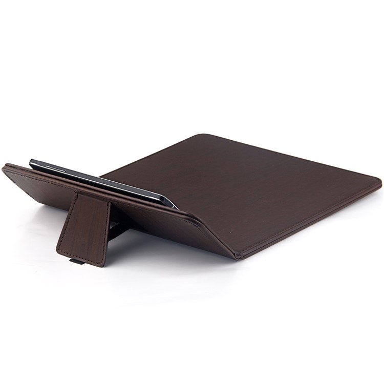 Qi Wireless Charging Mouse Pad Desktop Smartphone Stand for Samsung S7 / S7 edge etc. - Coffee-2