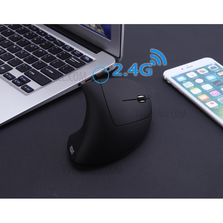 MODAO 1600DPI 6 Buttons 2.4G Wireless Vertical Ergonomic Mouse with Nano Receiver - Black-13
