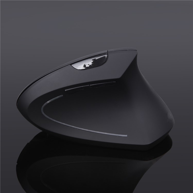MODAO 1600DPI 6 Buttons 2.4G Wireless Vertical Ergonomic Mouse with Nano Receiver - Black-2