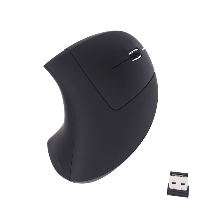 MODAO 1600DPI 6 Buttons 2.4G Wireless Vertical Ergonomic Mouse with Nano Receiver - Black-4