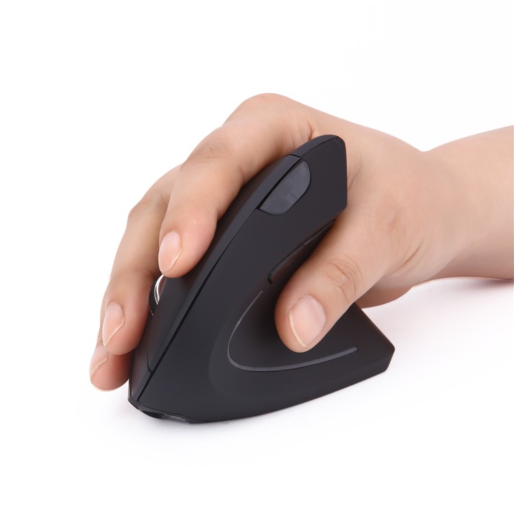 MODAO 1600DPI 6 Buttons 2.4G Wireless Vertical Ergonomic Mouse with Nano Receiver - Black-6