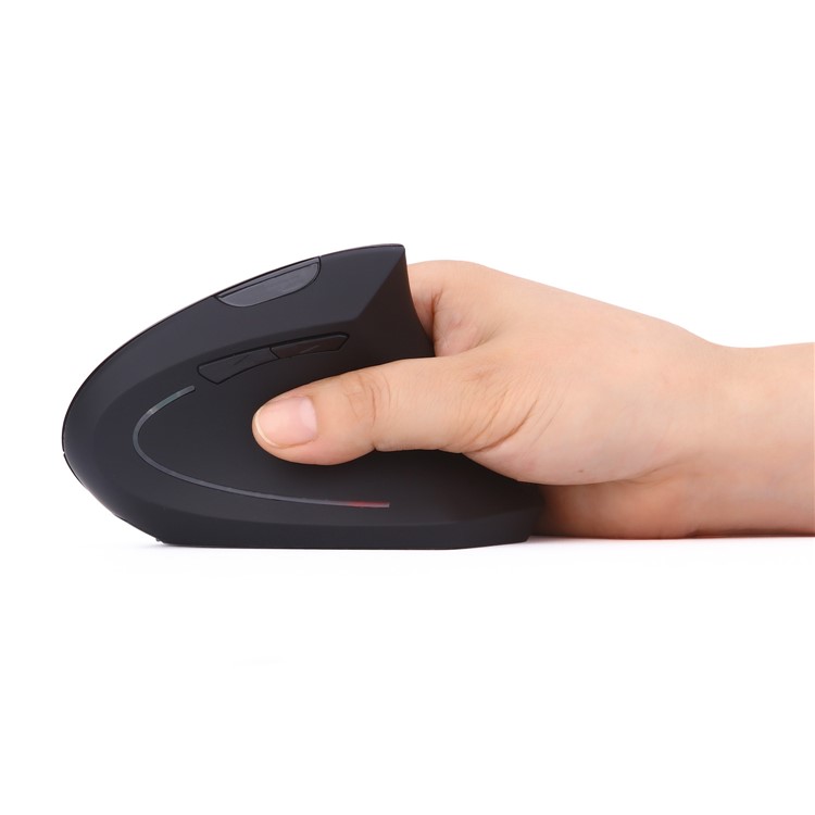 MODAO 1600DPI 6 Buttons 2.4G Wireless Vertical Ergonomic Mouse with Nano Receiver - Black-7