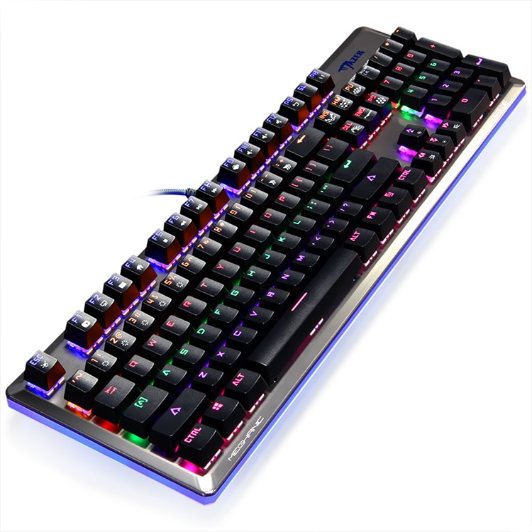 E-3LUE EKM727 Black Switches 104 Keys Wired USB Mechanical Keyboard with Colorful Backlit - Black-3