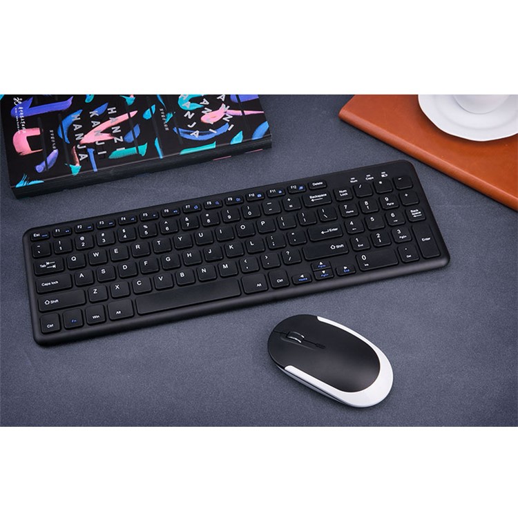 BOW HW156 2.4G Wireless QWERTY Keyboard and Wireless Mouse Set for PC, Laptop - Black-10