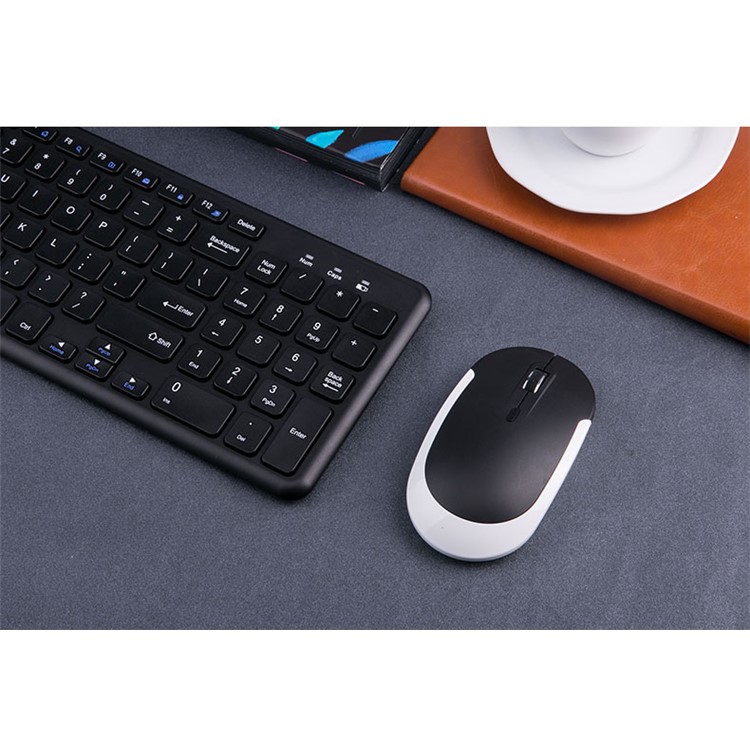 BOW HW156 2.4G Wireless QWERTY Keyboard and Wireless Mouse Set for PC, Laptop - Black-11