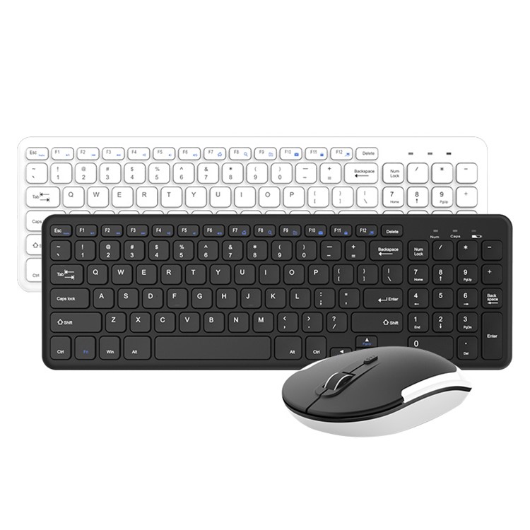 BOW HW156 2.4G Wireless QWERTY Keyboard and Wireless Mouse Set for PC, Laptop - Black-13