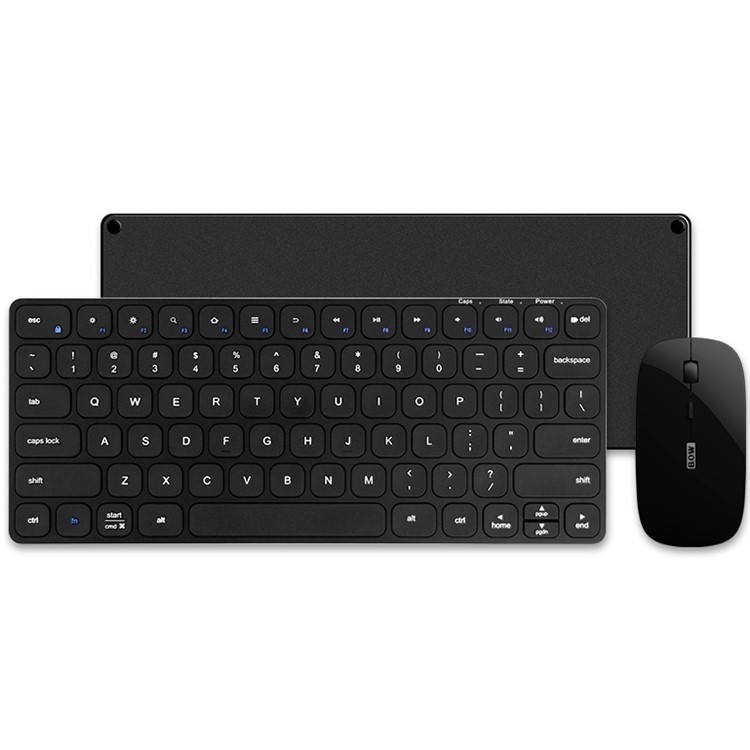 BOW HB186 Metal 2.4G Wireless Keyboard + Wireless Mouse Set for PC, Laptop - Black-2