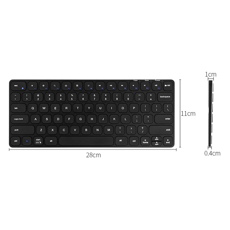 BOW HB186 Metal 2.4G Wireless Keyboard + Wireless Mouse Set for PC, Laptop - Black-4