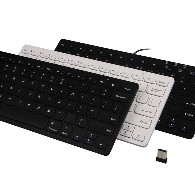 BOW HW098A Chocolate Style Wired USB Laptop Keyboard with 78 Keys - Black-7